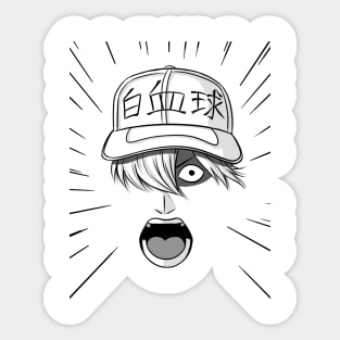 White Blood Cell Hataraku Saibou Sticker